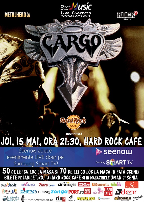 Cargo canta la Bucuresti, in Hard Rock Cafe